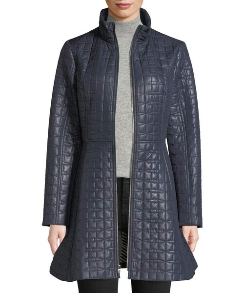 kate spade new york（ケイトスペード ニューヨーク）の「kate spade new york Bow Quilted Fit & Flare Puffer Coat（ジャケット/アウター・レディース・Blue・X-large/Large/Medium/X-small/Small）」の5枚目の写真