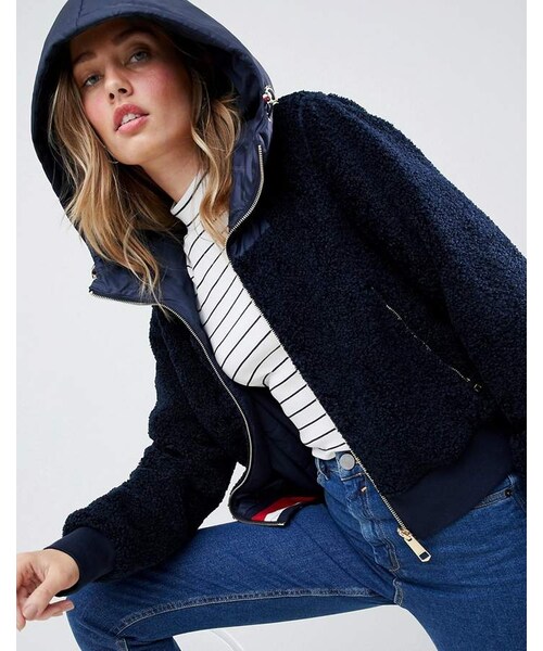 Tommy Hilfiger（トミーヒルフィガー）の「Tommy Hilfiger Reversible Teddy Jacket With Hood（ ジャケット/アウター）」 - WEAR