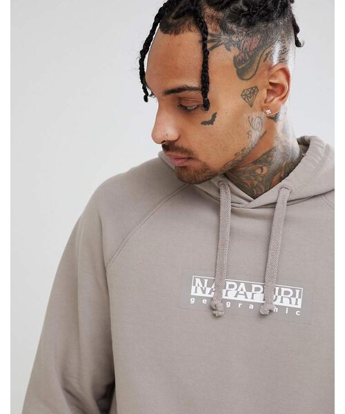 Napapijri（ナパピリ）の「Napapijri Buka Hoodie In Gray（スウェット・メンズ・Gray・XS）」の2枚目の写真