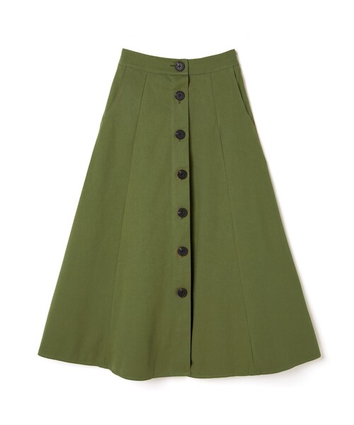 GRL（グレイル）の「フロントボタンフレアスカート（スカート・レディース・ベージュ/ブラック/カーキ・M）」の3枚目の写真