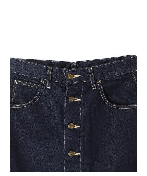 E hyphen world gallery（イーハイフンワールドギャラリー）の「Lee BUTTON SKIRT（スカート・インディゴ/ミディアムインディゴ・S/M）」の3枚目の写真