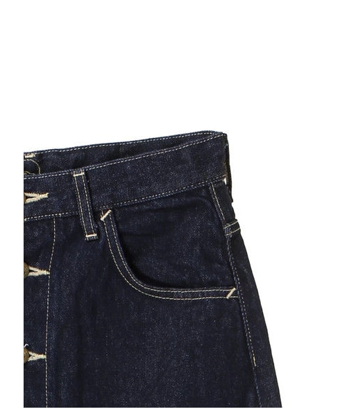 E hyphen world gallery（イーハイフンワールドギャラリー）の「Lee BUTTON SKIRT（スカート・インディゴ/ミディアムインディゴ・S/M）」の4枚目の写真