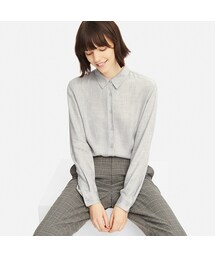 UNIQLO | レーヨンブラウス（長袖）(シャツ/ブラウス)
