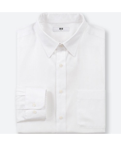 UNIQLO（ユニクロ）の「ファインクロスドビーシャツ（レギュラーカラー・長袖）（シャツ/ブラウス・メンズ・WHITE 00/BLUE 63・XXL/XS/M/L/3XL/4XL/S/XL）」の2枚目の写真