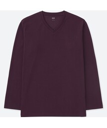 UNIQLO | ソフトタッチVネックT（長袖）(Tシャツ/カットソー)