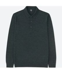 UNIQLO | エクストラファインメリノニットポロシャツ（長袖）(ニット/セーター)