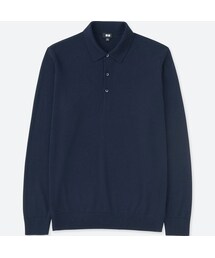 UNIQLO | エクストラファインメリノニットポロシャツ（長袖）(ニット/セーター)