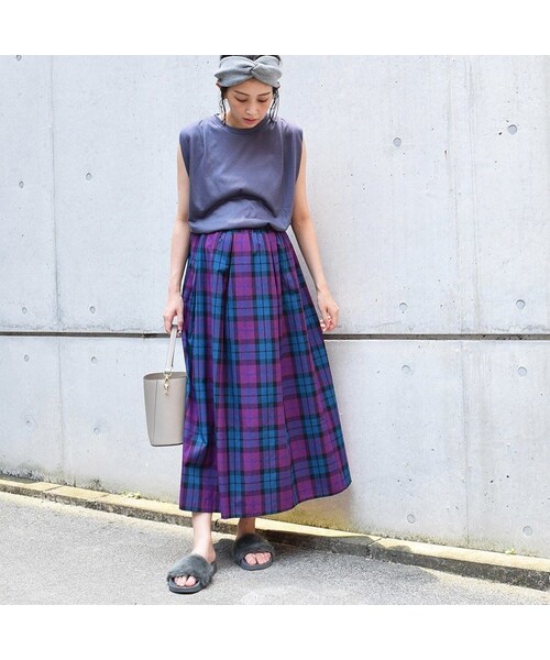 no brand（ノーブランド）の「[ RE-ARRIVAL ]   マドラスチェックロングSK（スカート・レディース・その他）」の11枚目の写真