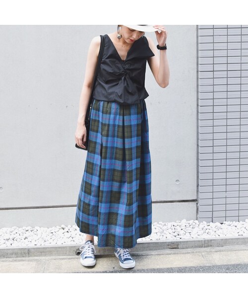 no brand（ノーブランド）の「[ RE-ARRIVAL ]   マドラスチェックロングSK（スカート・レディース・その他）」の3枚目の写真