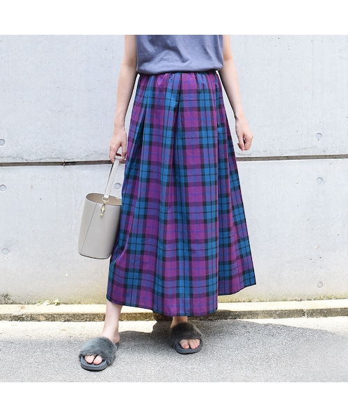 no brand（ノーブランド）の「[ RE-ARRIVAL ]   マドラスチェックロングSK（スカート・レディース・その他）」の4枚目の写真