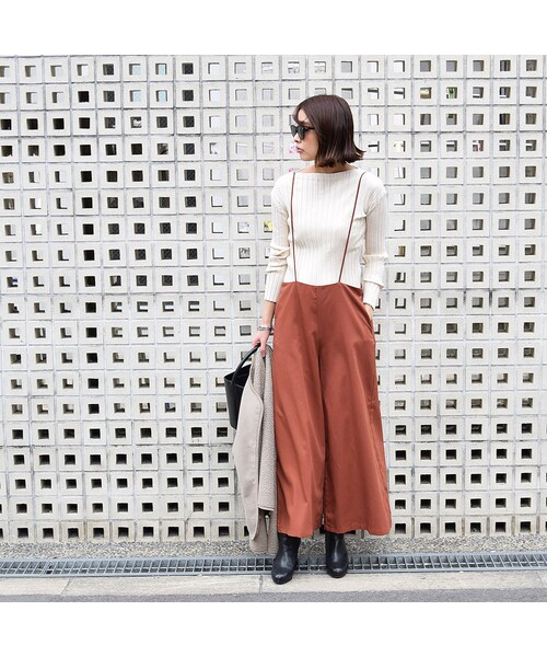 no brand（ノーブランド）の「[ RE-ARRIVAL ] ソフトツイルキャミサロペット（ワンピース・レディース・その他）」の16枚目の写真