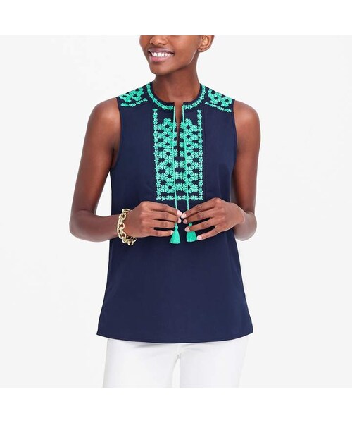 J.Crew Factory（ジェイクルーファクトリー）の「J.Crew Factory Embroidered tank top（タンク