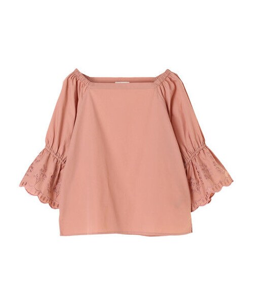 earth music&ecology（アースミュージックアンドエコロジー）の「＜ＷＥＢ限定大きな・小さなサイズ＞スカラ刺繍プルオーバー（トップス・オフホワイト/ブラック/ライトピンク/ダークグリーン・XS/L）」の8枚目の写真