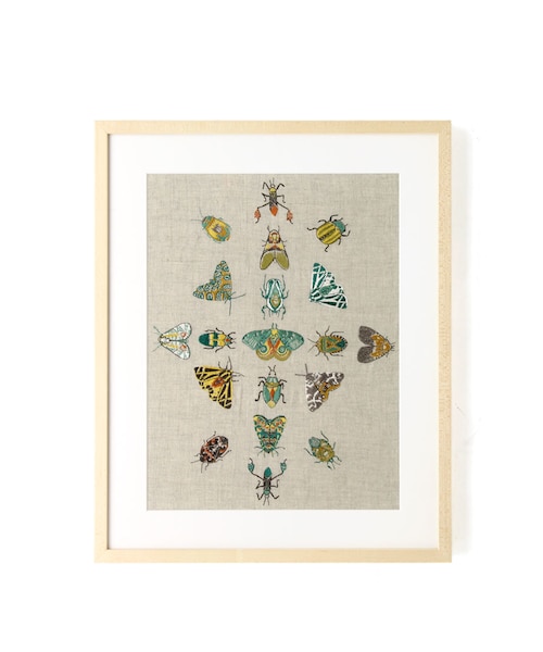 H.P. FRANCE 動物刺繍アート フレーム付き H.P. FRANCE 動物刺繍アート フレーム付き