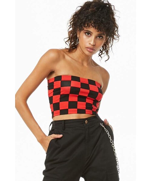 forever 21 checkered top