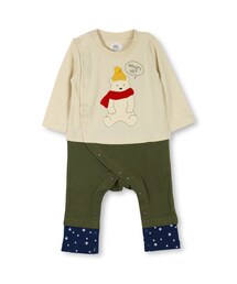 BRANSHES | しろくまプリントベビー長袖カバーオール(ロンパース)