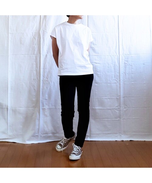 Handmade（ハンドメイド）の「コンパクトフレンチ（Tシャツ/カットソー・レディース・その他）」の2枚目の写真