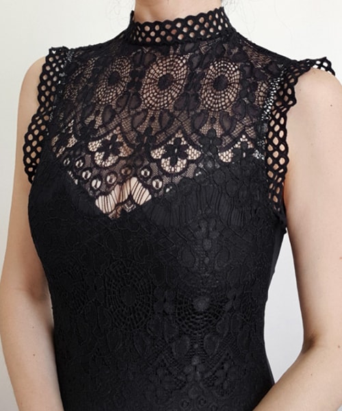 DHOLIC（ディーホリック）の「バックオープンレースモノキニ（水着・レディース・ピンク/ブラック/ホワイト・FREE）」の3枚目の写真