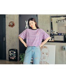 HOTPING | DENN刺しゅうボーダーTシャツ(Tシャツ/カットソー)