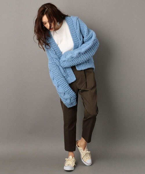 NINE（ナイン）の「Rosita Knit Cardigan（トップス・レディース・オフホワイト/モカ/サックス）」の9枚目の写真