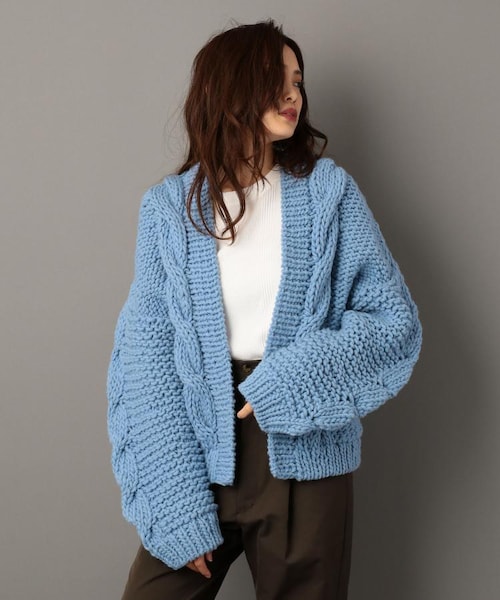 NINE（ナイン）の「Rosita Knit Cardigan（トップス・レディース・オフホワイト/モカ/サックス）」の4枚目の写真