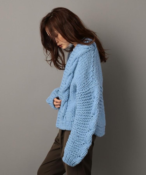 NINE（ナイン）の「Rosita Knit Cardigan（トップス・レディース・オフホワイト/モカ/サックス）」の5枚目の写真