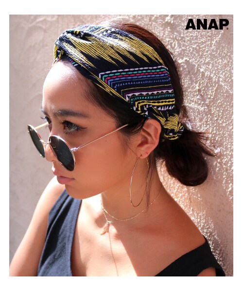 Anap アナップ の エスニック柄ヘアーバンド ヘアアクセサリー Wear