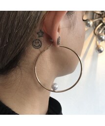 no brand | パールフープピアス(ピアス（両耳用）)