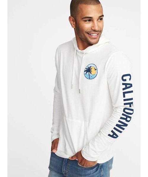 OLD NAVY,Garment-Dyed Graphic Hoodie for Men - WEAR