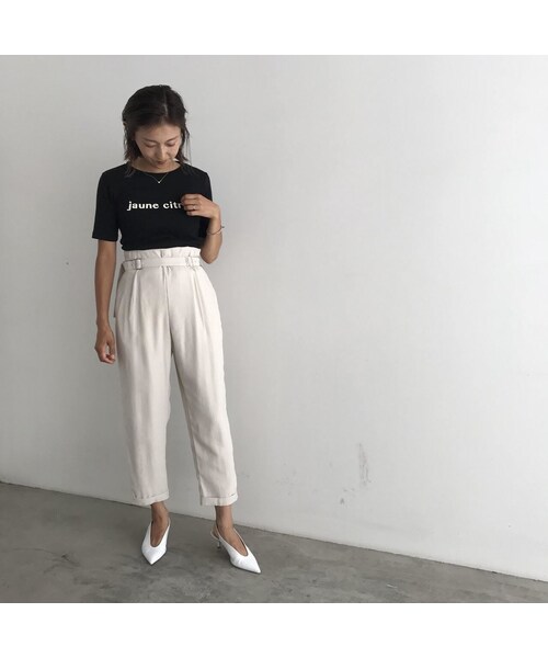 ADIRA（アディラ）の「Jaune citron TP（Tシャツ/カットソー・レディース・ホワイト/ベージュ/ブラック・F）」の2枚目の写真