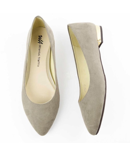 ORiental TRaffic（オリエンタルトラフィック）の「ポインテッドフラットパンプス（シューズ・レディース・ブラック/グレー/カーキ/パープル/レッド・33/34/35/36/37/38/39/40/41/42/43）」の2枚目の写真
