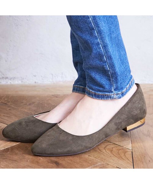 ORiental TRaffic（オリエンタルトラフィック）の「ポインテッドフラットパンプス（シューズ・レディース・ブラック/グレー/カーキ/パープル/レッド・33/34/35/36/37/38/39/40/41/42/43）」の14枚目の写真