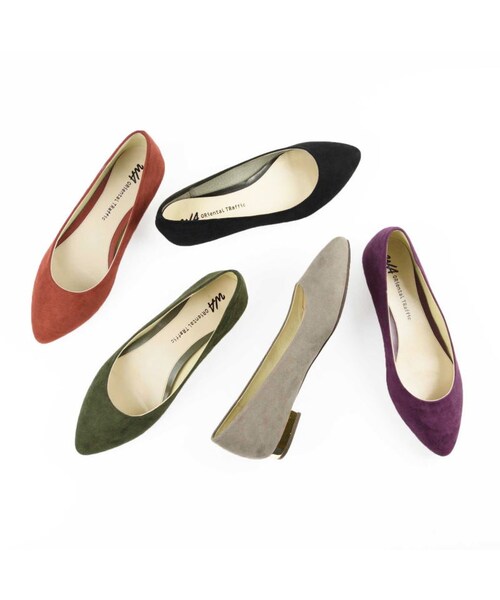 ORiental TRaffic（オリエンタルトラフィック）の「ポインテッドフラットパンプス（シューズ・レディース・ブラック/グレー/カーキ/パープル/レッド・33/34/35/36/37/38/39/40/41/42/43）」の11枚目の写真
