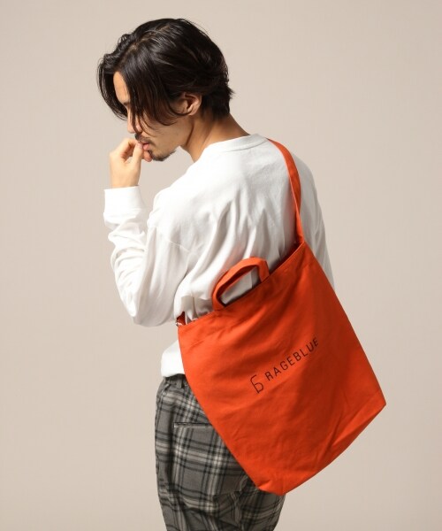 RAGEBLUE（レイジブルー）の「コットンイージーバッグ（バッグ・ホワイト系/ブラック/ワインレッド/オレンジ/ネイビー）」の5枚目の写真