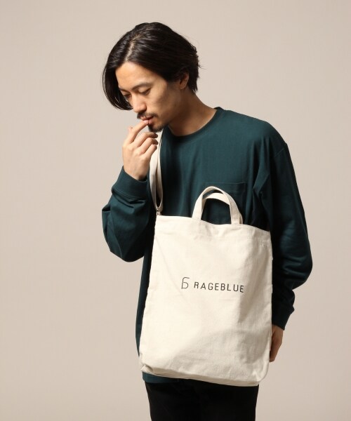 RAGEBLUE（レイジブルー）の「コットンイージーバッグ（バッグ・ホワイト系/ブラック/ワインレッド/オレンジ/ネイビー）」の2枚目の写真
