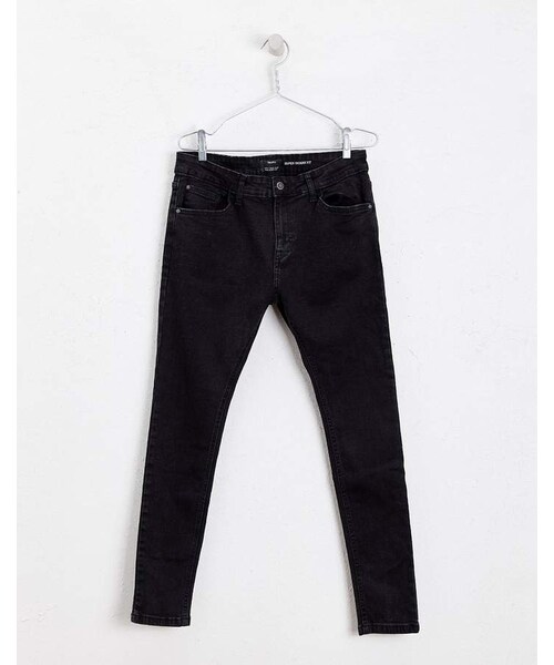 Bershka（ベルシュカ）の「Bershka Super Skinny Jeans In Washed Black（デニムパンツ・メンズ・Black・W32 L32/W30 L32/W34 L32/W36 L32/W31 L32）」の2枚目の写真