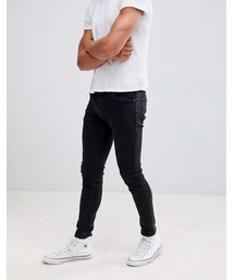 Bershka | Bershka Super Skinny Jeans In Washed Black(デニムパンツ)