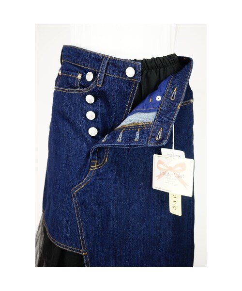 TEVALT（ヴァレット）の「Titilate Valet チュールペチ付き アシンメ デニム スカート〔67774-01〕（スカート・レディース・その他）」の4枚目の写真