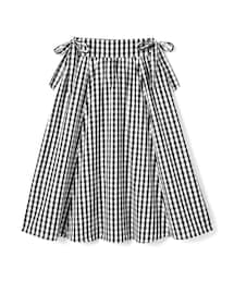GRL | サイドレースアップリボンギンガムチェックフレアスカート(スカート)