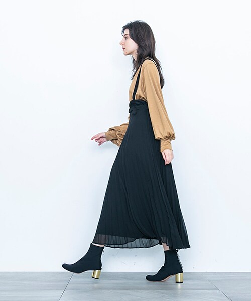 Ameri（アメリ）の「プリーツサスペンダースカート（）」 - WEAR 