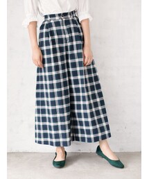 E hyphen world gallery | チェックボリュームワイドパンツ(パンツ)