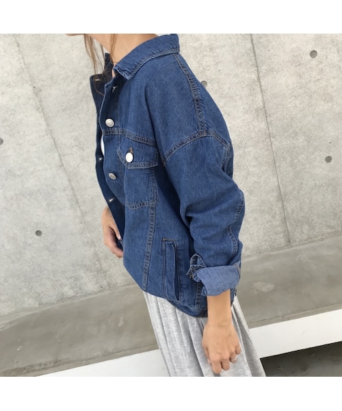 copine（コピン）の「再・再入荷！デニムシャツ感！！6.5オンスGジャン/ライトアウター【クリックポスト対象商品】（デニムジャケット・レディース・その他）」の11枚目の写真