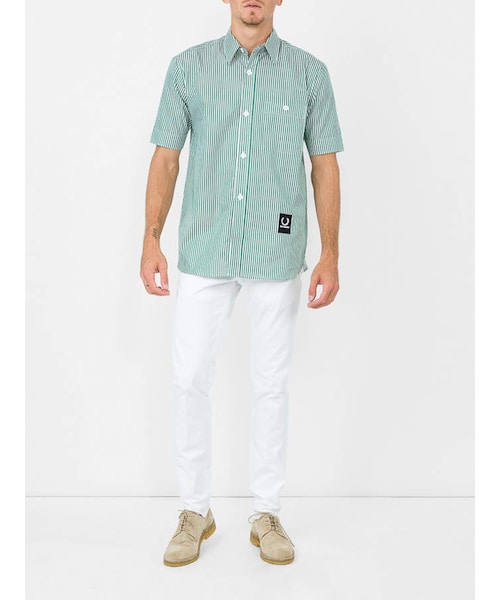 RAF SIMONS×FRED PERRY ラフシモンズ スタンドカラー白シャツ 楽天市場】FRED PERRY × RAF SIMONS フレッドペリー