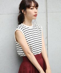 LOWRYS FARM | ボーダーノースリーブ(トップス)