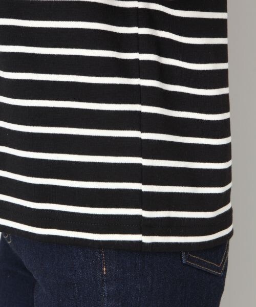 LOWRYS FARM（ローリーズファーム）の「ボーダーノースリーブ（トップス・オフ/ブラック/ブラウン）」の8枚目の写真