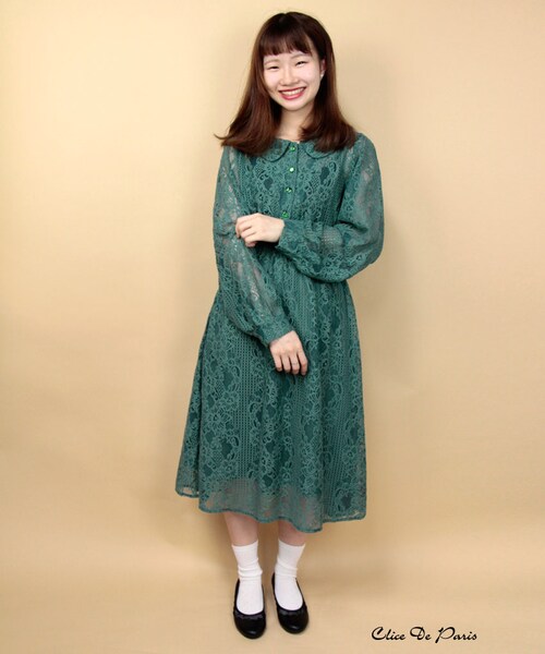 paravion（パラビオン）の「総レース襟付きワンピース（）」 - WEAR