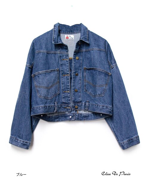paravion（パラビオン）の「Ｋ/リメイクデニム風Gジャン（ジャケット/アウター・レディース・ブルー・ONE）」の15枚目の写真