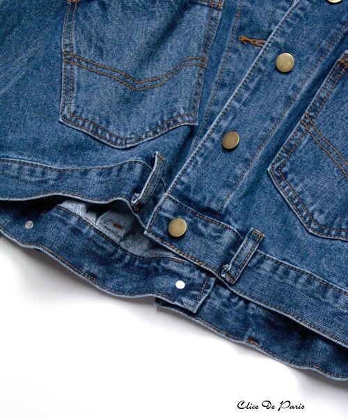 paravion（パラビオン）の「Ｋ/リメイクデニム風Gジャン（ジャケット/アウター・レディース・ブルー・ONE）」の13枚目の写真