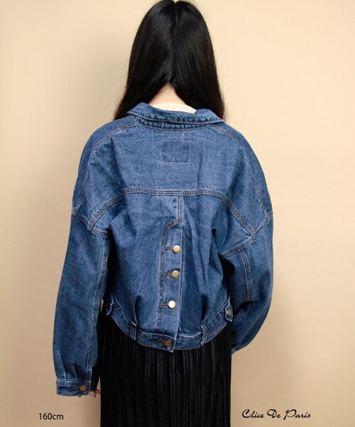 paravion（パラビオン）の「Ｋ/リメイクデニム風Gジャン（ジャケット/アウター・レディース・ブルー・ONE）」の6枚目の写真