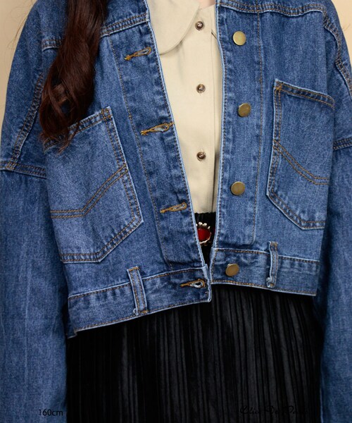 paravion（パラビオン）の「Ｋ/リメイクデニム風Gジャン（ジャケット/アウター・レディース・ブルー・ONE）」の3枚目の写真
